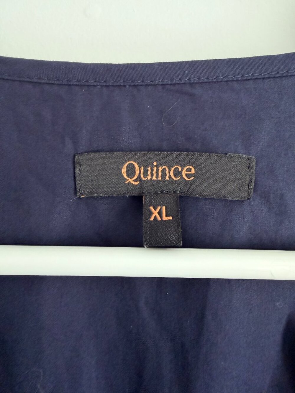 Quince 100% Cotton Tiered Maxi Dress Navy Size XL - Picture 7 of 8